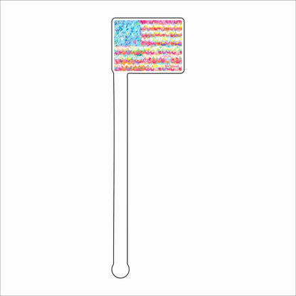 LAM-023 Party Like It's 1776 Drink Stirrer | 0.125Acrylic Stirrer | Case of 4