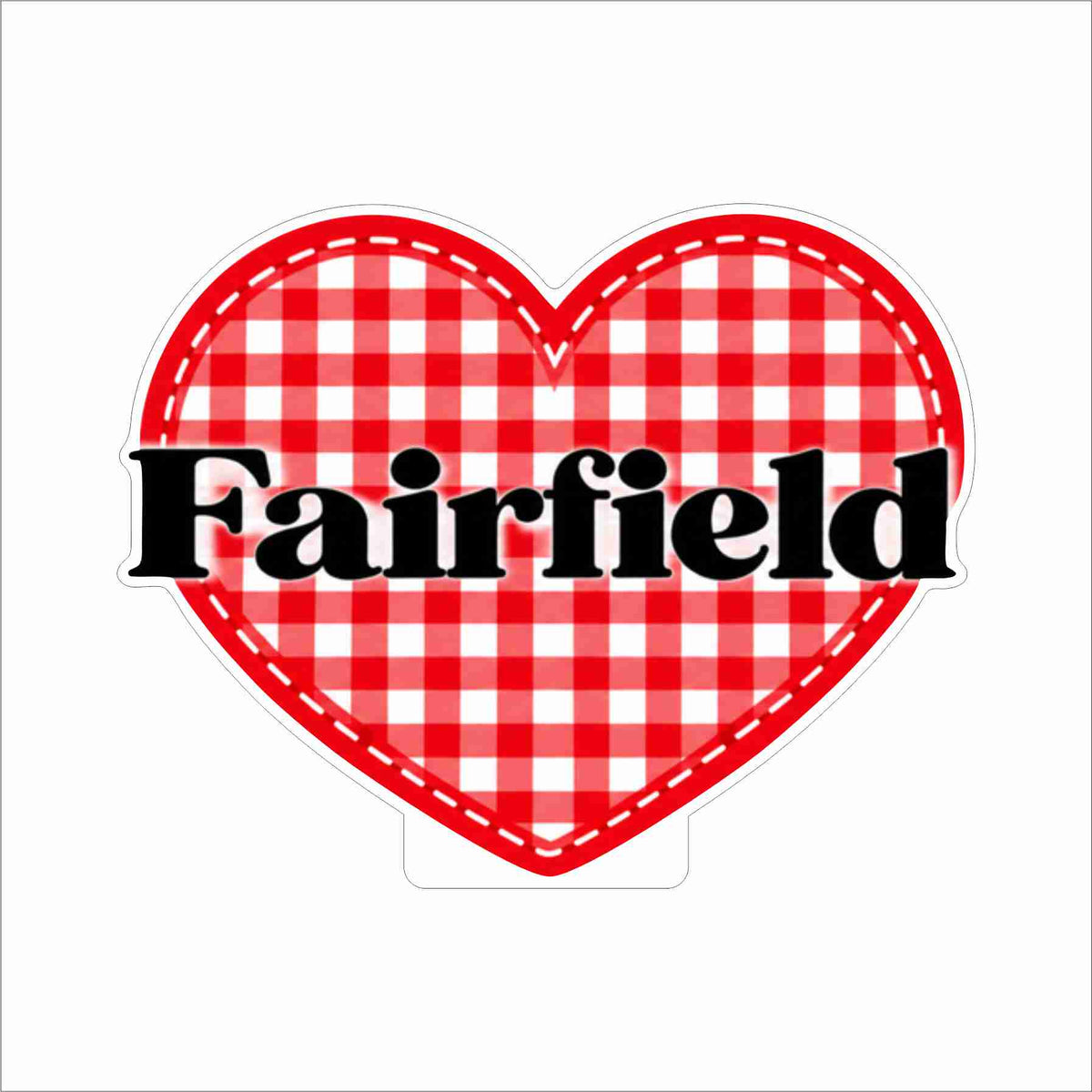 FSN-024 FF Plaid Heart Mini | 0.50Acrylic Mini Contour