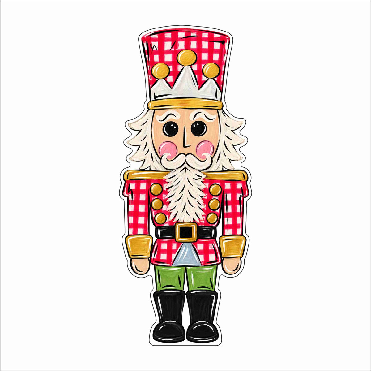 ASN-001 Checkered Nutcracker | 0.75Acrylic Contour