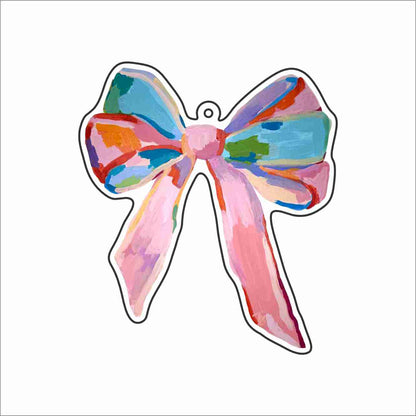 BTA-065-C4 Bow Charm | 0.125Acrylic Charm | Case of 4