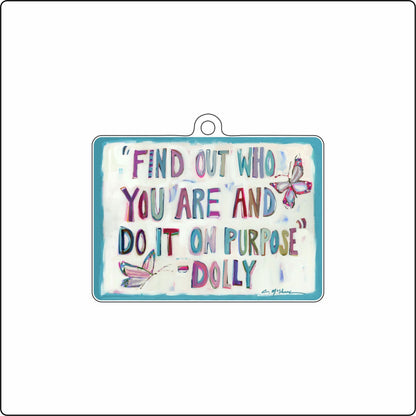 CMS-1889 Purposefully You Dolly Ornament | 0.25Acrylic Ornament & Ribbon