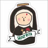 KCN-003-C4 Saint Rita Keychain | 0.125Acrylic Magnet | Case of 4