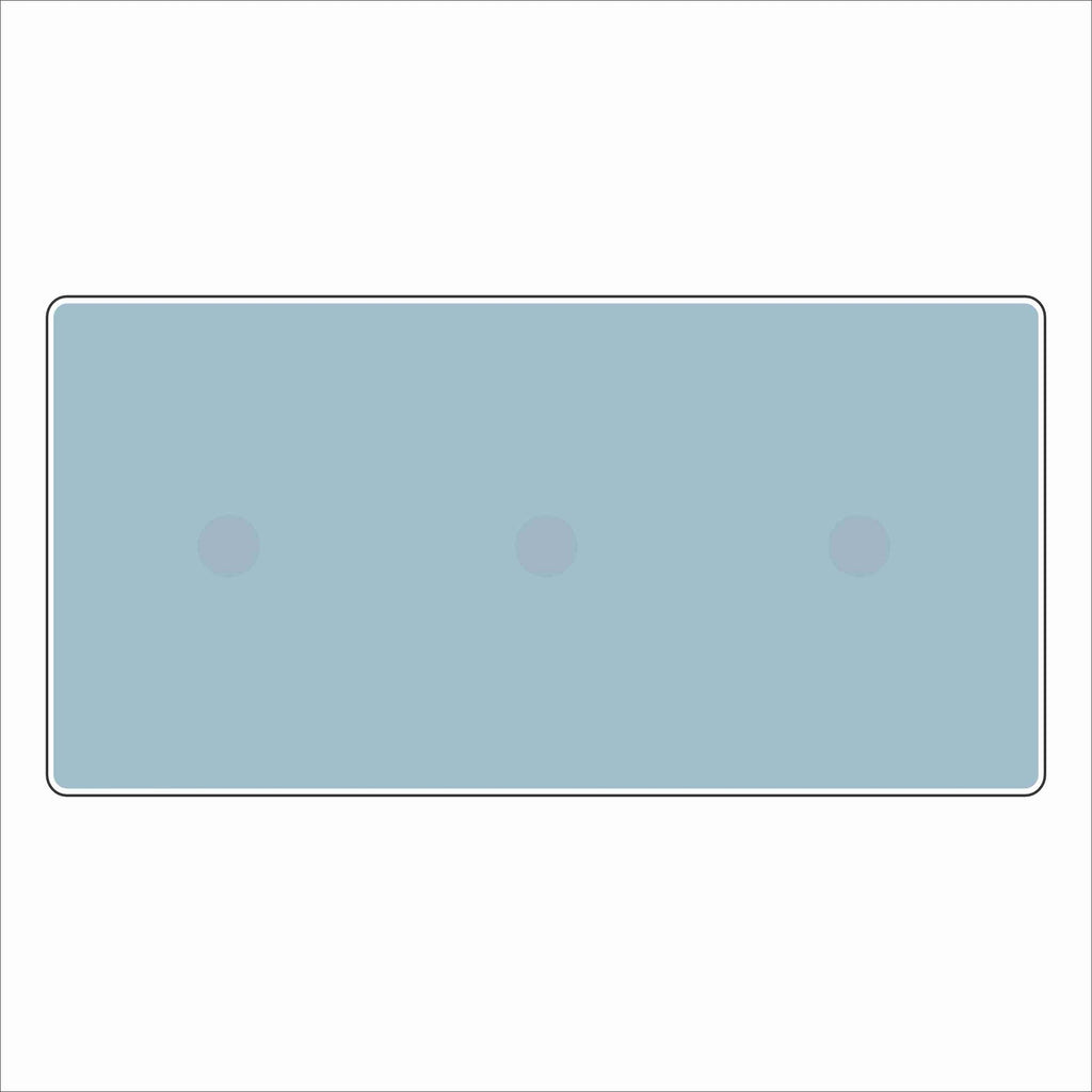LFA-242 Light Blue Triple Charm Base | 4x8 | 0.75Acrylic Charm Base with Steel Discs