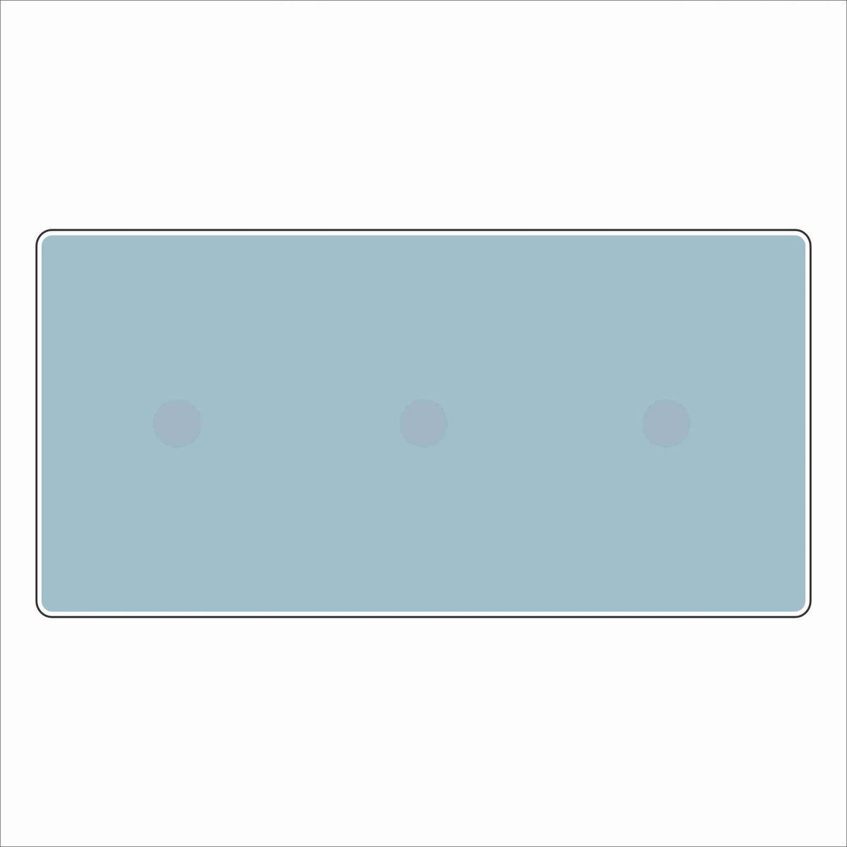 LFA-242 Light Blue Triple Charm Base | 4x8 | 0.75Acrylic Charm Base with Steel Discs