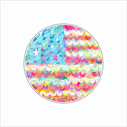 LAM-030 Party Like It's 1776 Coaster | 0.25Acrylic Coaster with Clear Bumpers | Case of 4