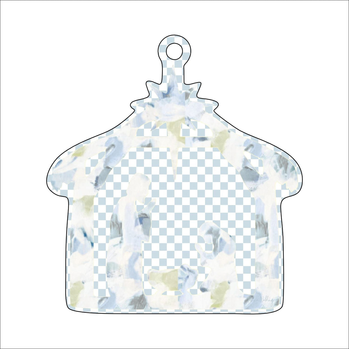 AWA-033 Nativity Ornament | 0.25in. Acrylic Ornament |