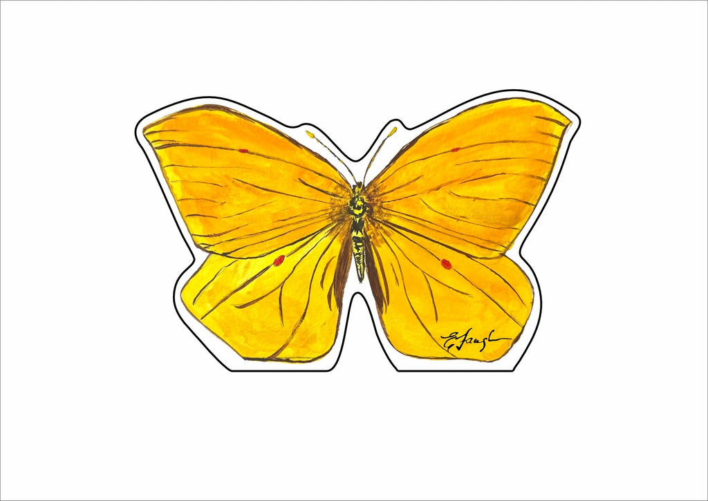 EFA-021 Small Buttery Yellow Butterfly Mini | 0.50Acrylic Mini |