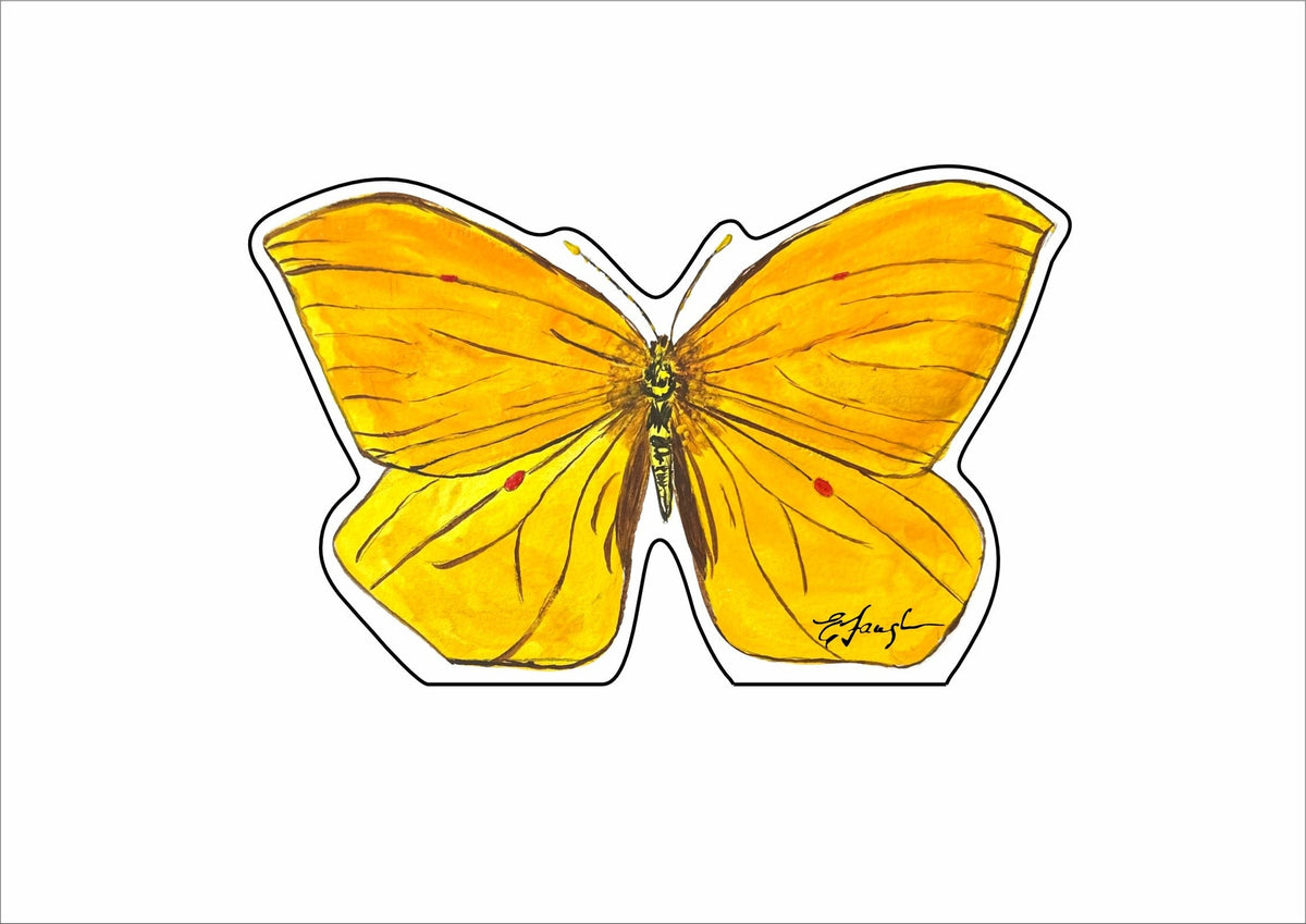 EFA-021 Small Buttery Yellow Butterfly Mini | 0.50Acrylic Mini |
