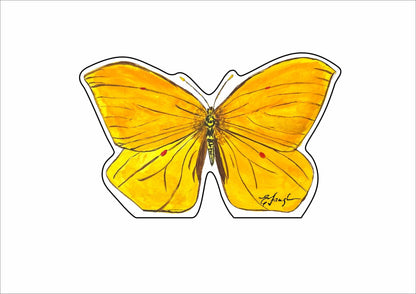 EFA-021 Small Buttery Yellow Butterfly Mini | 0.50Acrylic Mini |