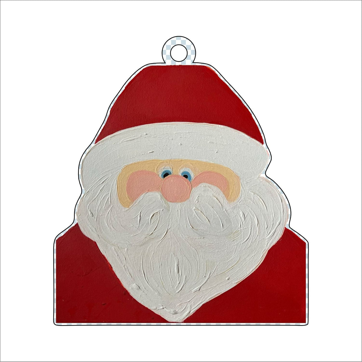 ECA-003 Santa Ornament | 0.25in. Acrylic Ornament |