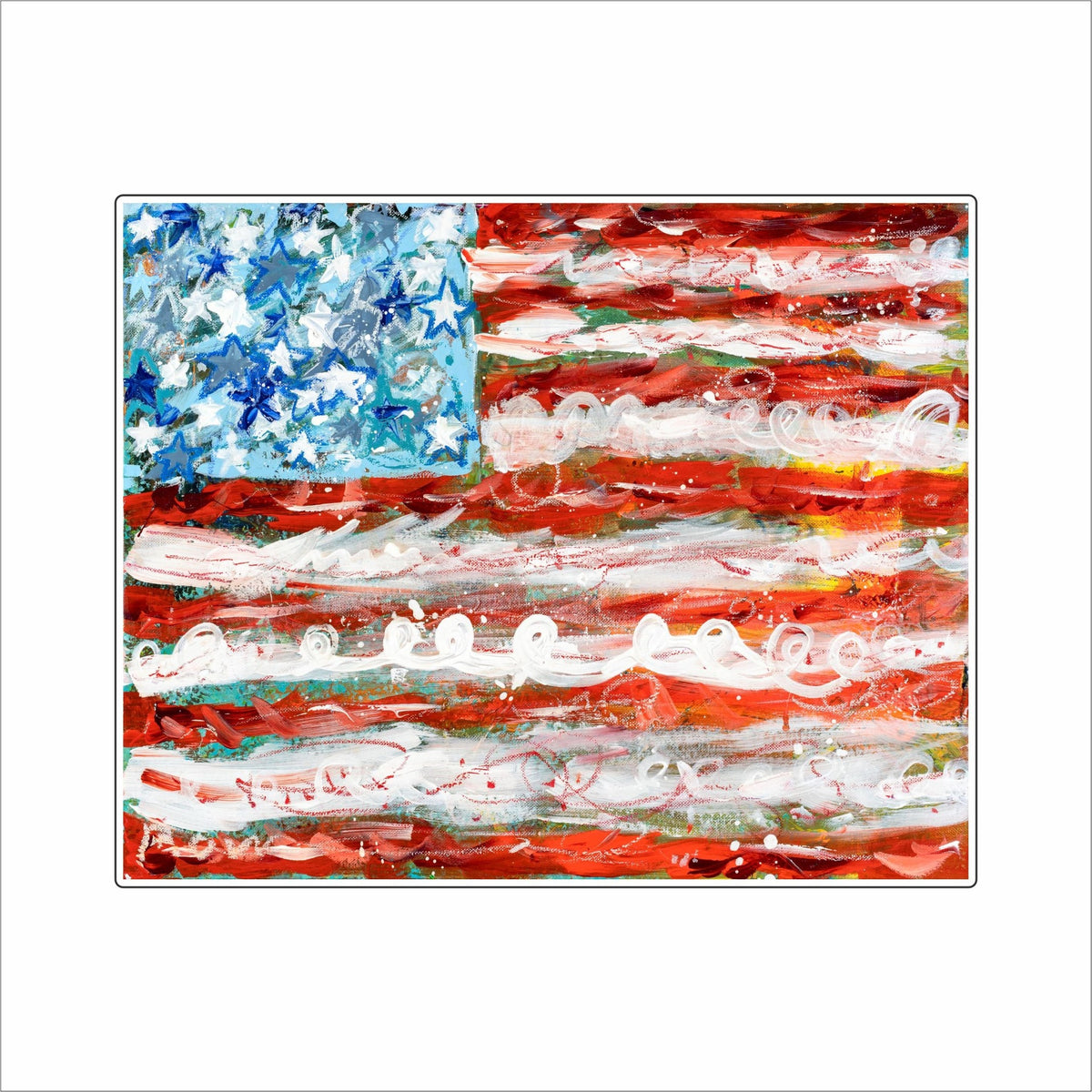 LAM-002 D-Day Flag Block | 0.75Acrylic Contour