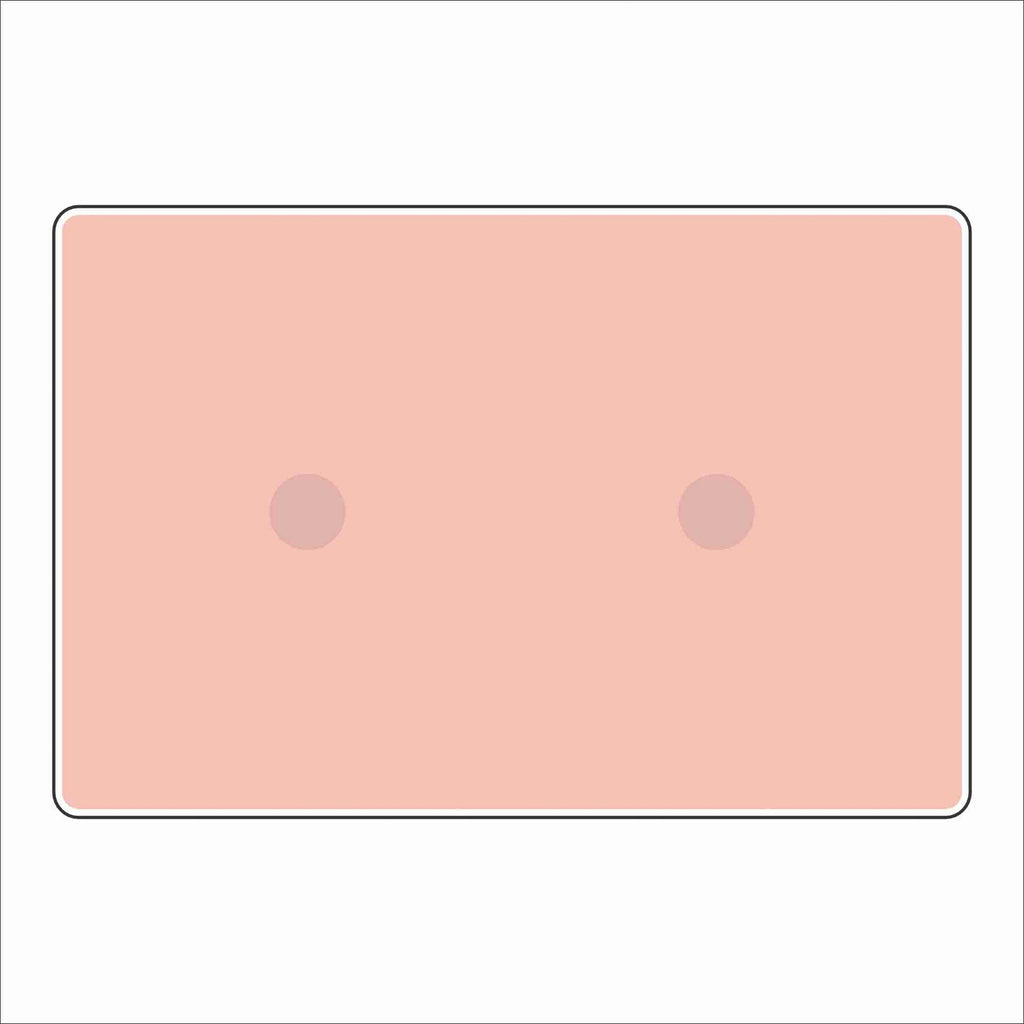 LFA-234 Light Pink Double Charm Base | 4x6 | 0.75Acrylic Charm Base with Steel Discs