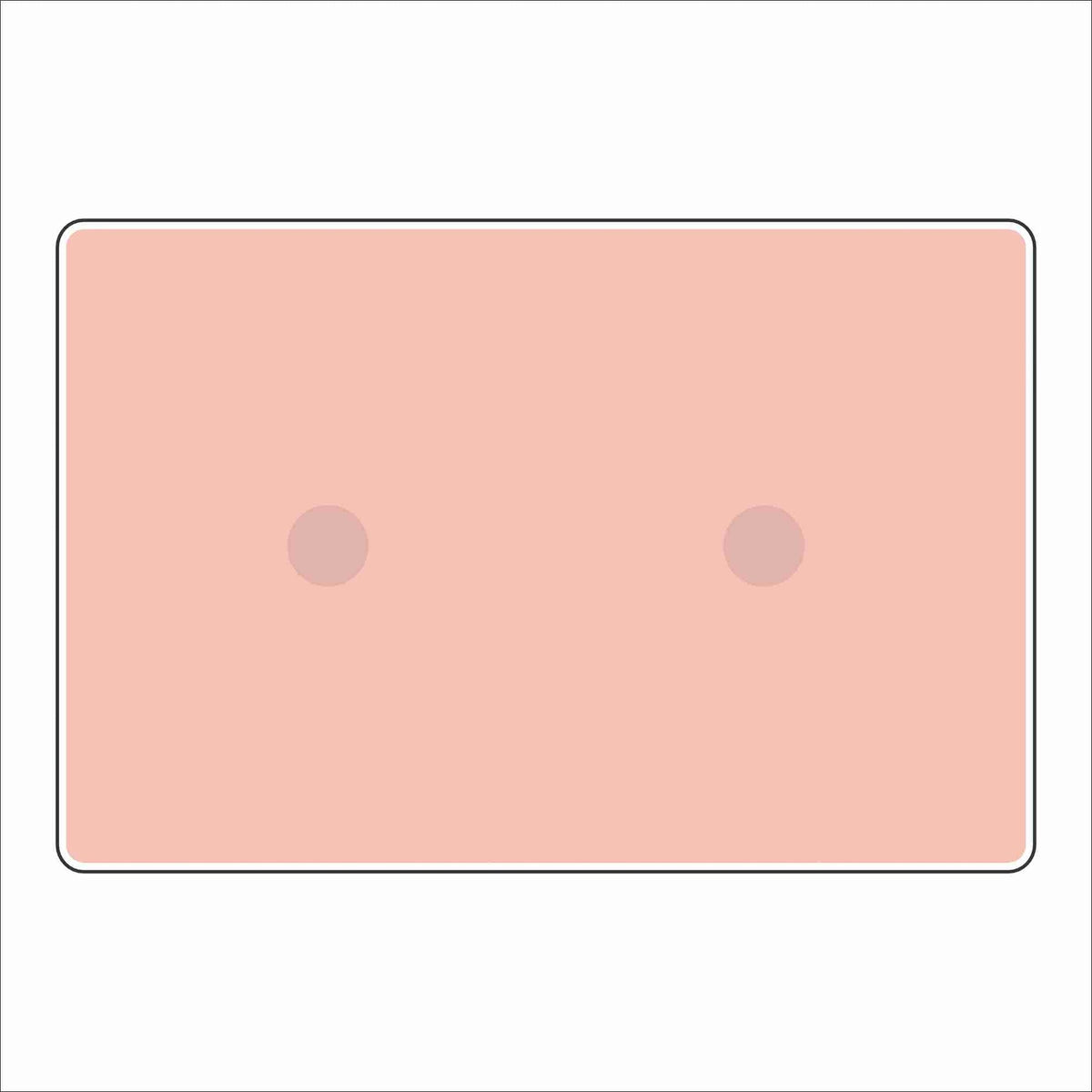 LFA-234 Light Pink Double Charm Base | 4x6 | 0.75Acrylic Charm Base with Steel Discs
