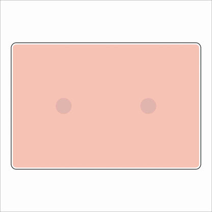 LFA-234 Light Pink Double Charm Base | 4x6 | 0.75Acrylic Charm Base with Steel Discs