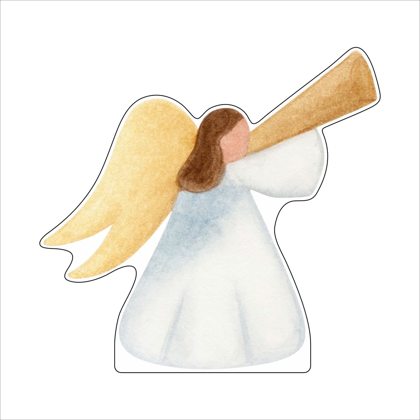 ADS-001 Angel with Trumpet | 0.75in. Acrylic Cutout | Case Bundle of 25