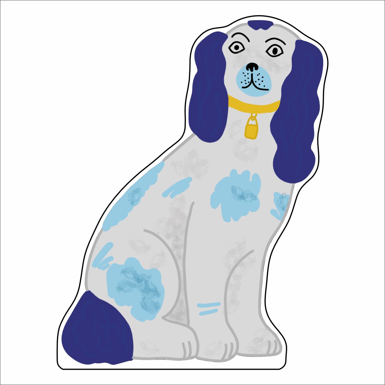 ADS-005 Blue Dog Mini | 0.50Acrylic Mini |