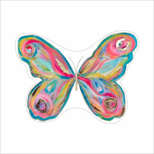 AGA-008 Butterfly of Hope Coaster | 0.25Acrylic Coaster with Clear Bumpers | Set of 4
