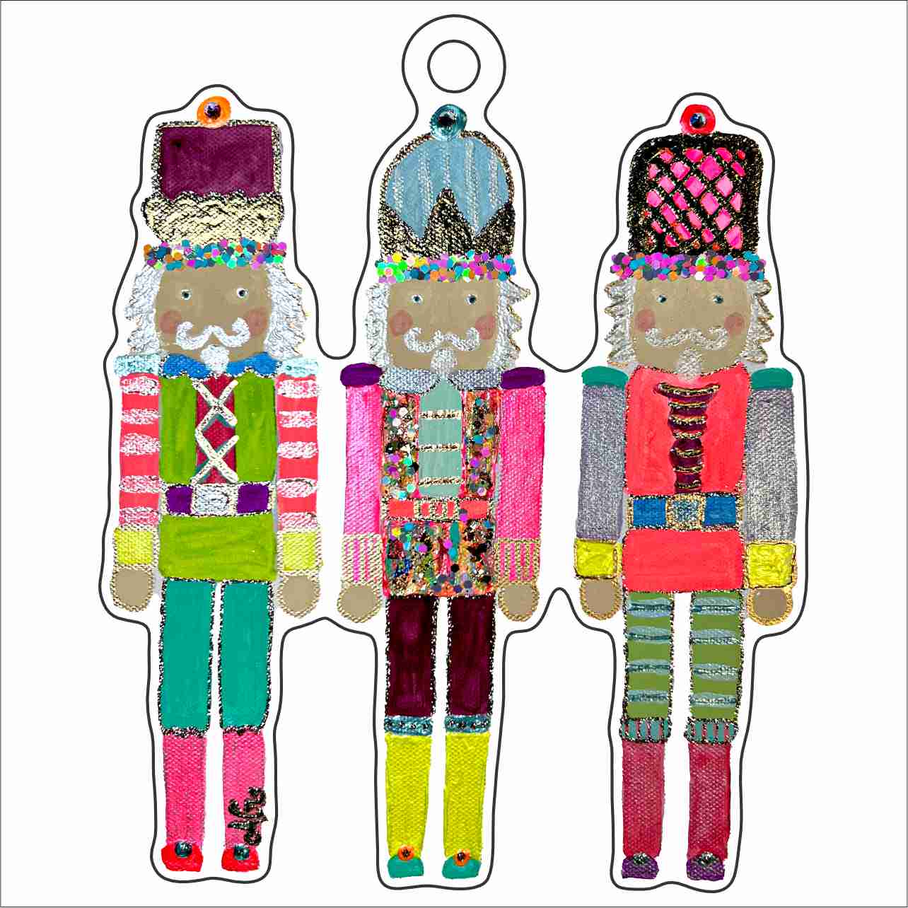 AGA-010 Candy Nutcrackers Ornament | 0.25Acrylic Ornament