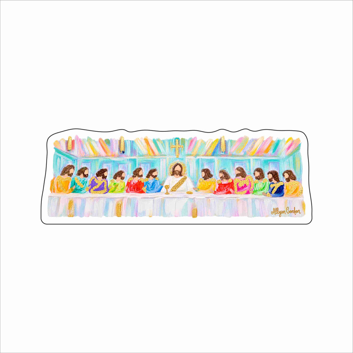 AGA-017 The Last Supper with a Little Sparkle | 0.75Acrylic Contour