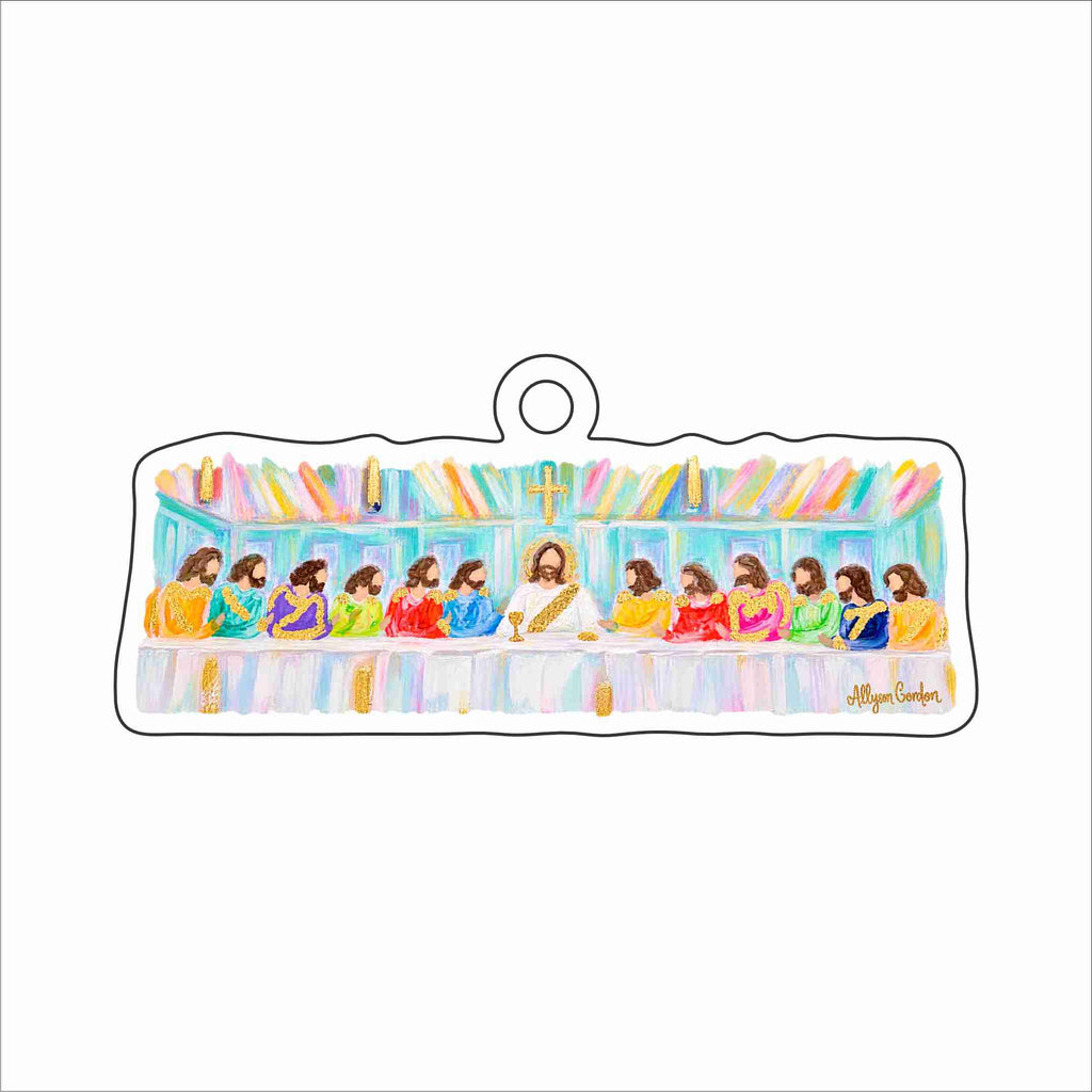 AGA-019 The Last Supper with a Little Sparkle Ornament | 0.25Acrylic Ornament