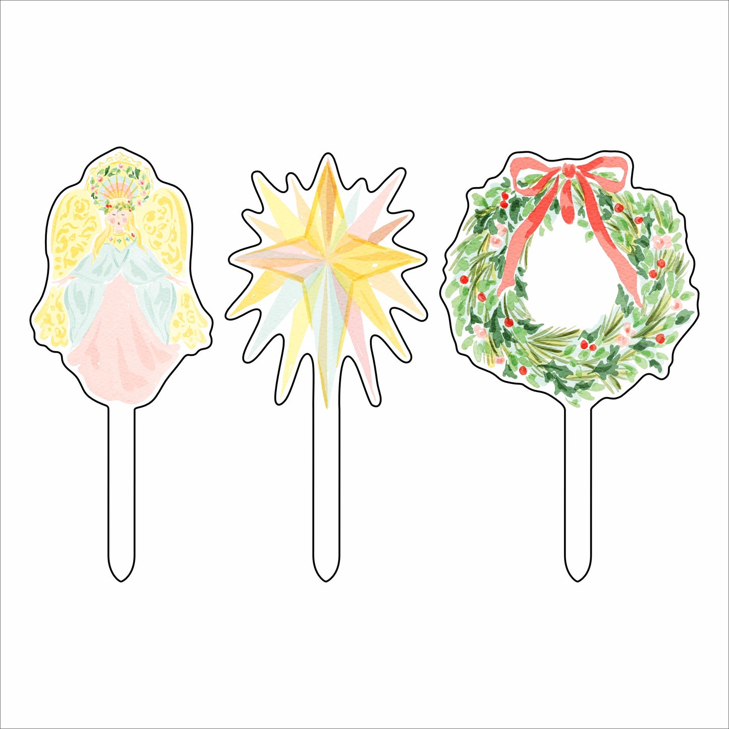 AGD-001 Happy Birthday Jesus Cake Topper Set | 0.125Acrylic Cake Topper | Case of 100