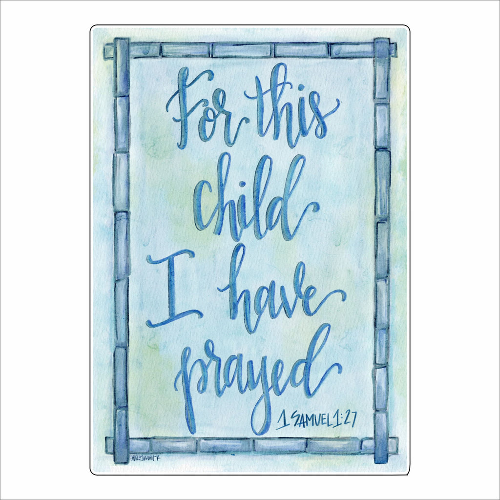 AGR-002 1 Samuel 1:27 Block | 0.75Acrylic Contour