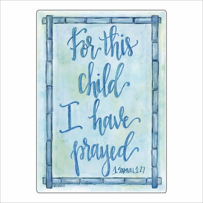 AGR-002 1 Samuel 1:27 Block | 0.75Acrylic Contour