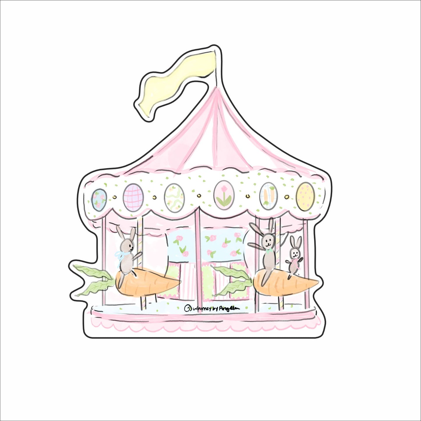 AGS-003 Bunny Carousel Mini | 0.50Acrylic Mini |