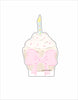 AGS-004 Pink Ribbon Cupcake | 0.75Acrylic Contour |