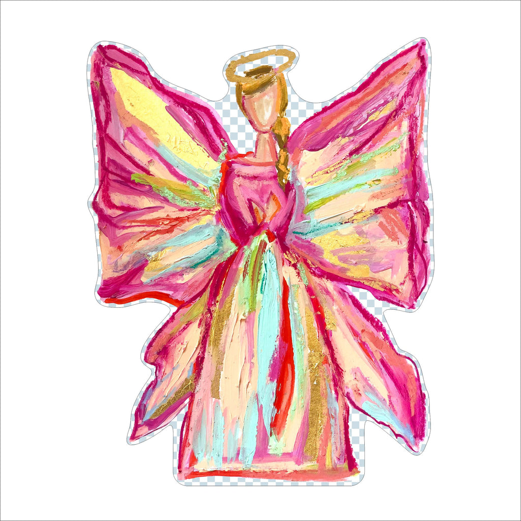 Pink & Yellow Angel | 0.75in. Acrylic Cutout