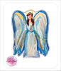 Blue & Gold Angel | Vinyl Stickers | (Pack of 20)
