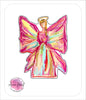 Pink & Yellow Angel | Vinyl Stickers | (Pack of 20)