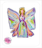Purple & Gold Angel | Vinyl Stickers | (Pack of 20)