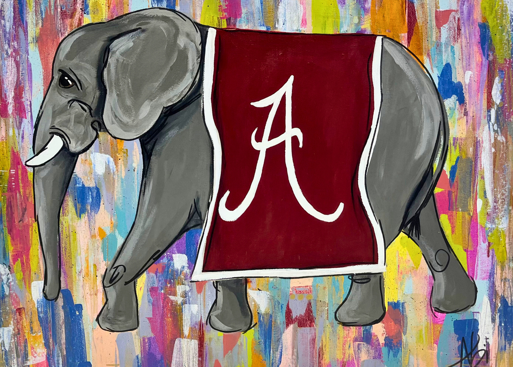 AHM-002 Alabama Elephant | 0.75in. Acrylic Cutout 5x7 | Case of 25