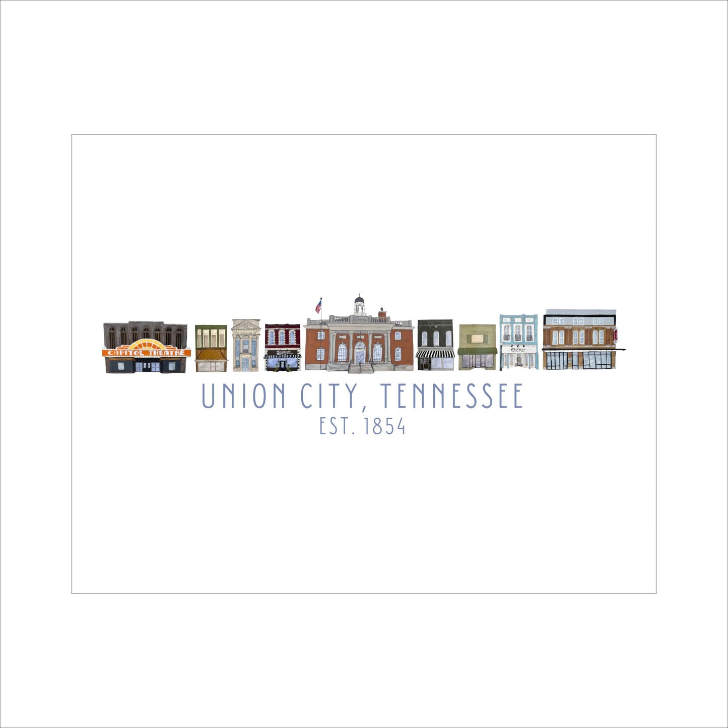 AHM-008 Union City TN | 11x14 Watercolor Paper | Bulk (Sold in batches of 15)
