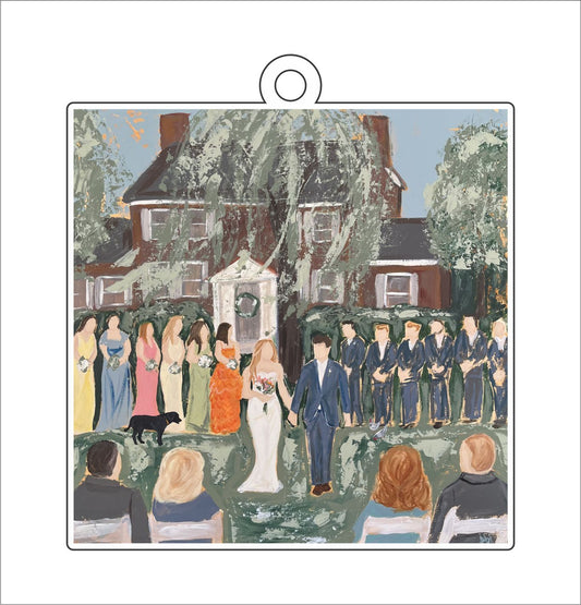 AHM-024 Wedding Ceremony Ornament | 0.25Acrylic Ornament | Case of 25