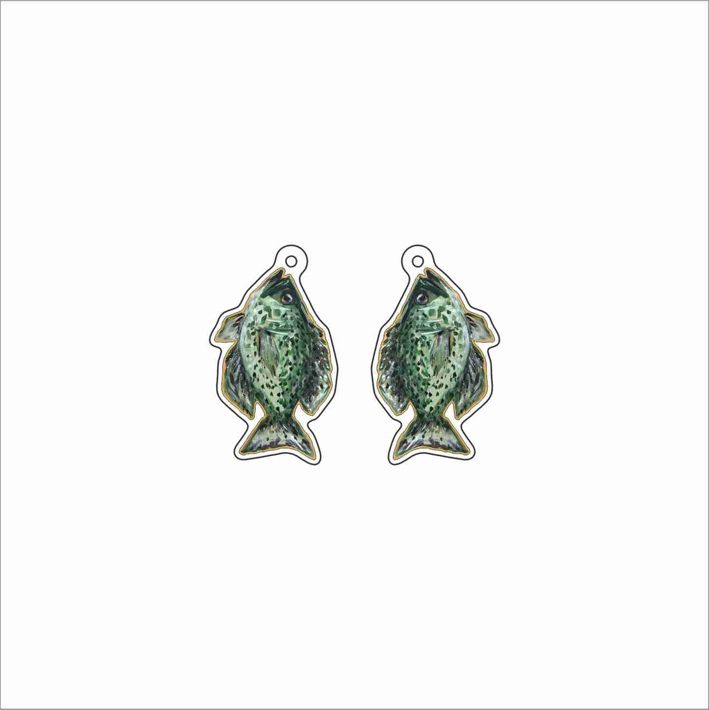 AHM-049 Crappie Earings | 0.125Acrylic Earrings | Case of 4