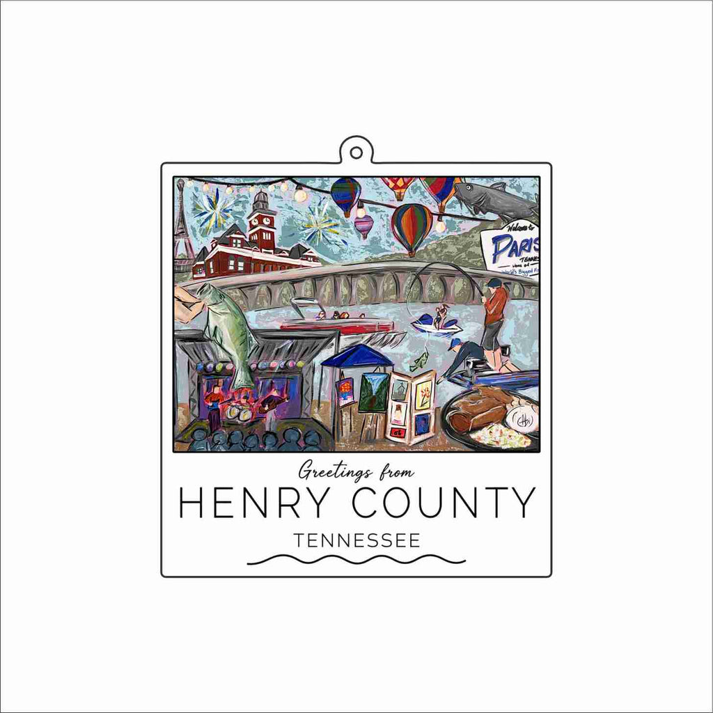 AHM-051 Henry County Bag Tag | 0.125Acrylic Keychain | Case of 4