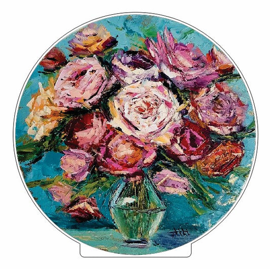 AIA-001 Floral Circle | 0.75in. Acrylic Cutout | Single