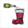 Santa's Boot Ornament | 0.25in. Acrylic Cutout | Case Bundle any 10+ (Pack of 1)