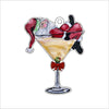 Santa Martini Ornament | 0.25in. Acrylic Cutout | Case Bundle any 10+ (Pack of 1)