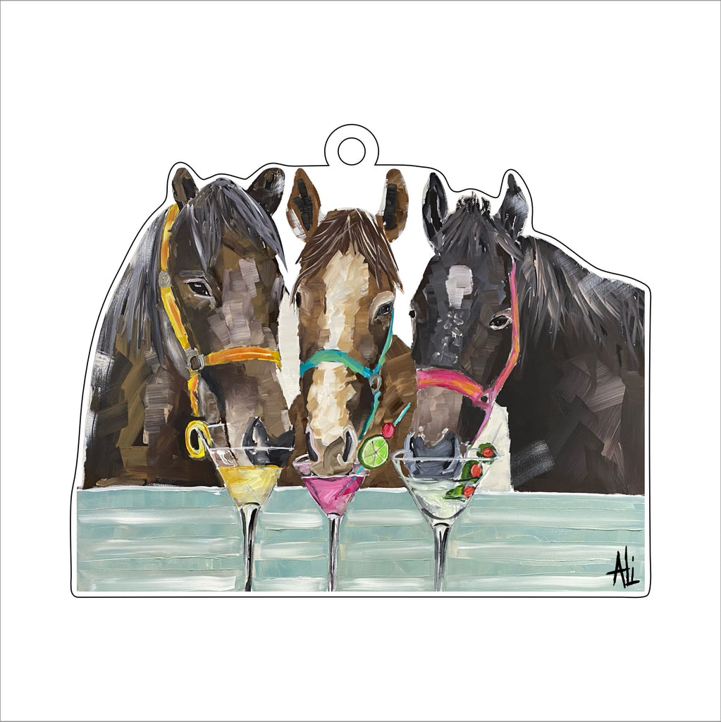 3 Horses Ornament | 0.25in. Acrylic Cutout | Case Bundle any 10+ (Pack of 1)