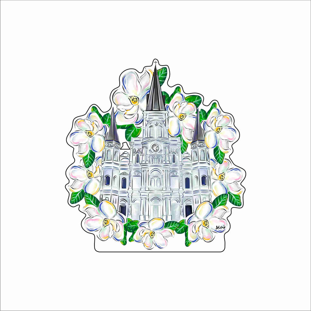 ALB-002 Cathedral with Magnolias Mini | 0.50Acrylic Mini Contour