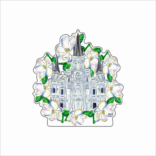 ALB-002 Cathedral with Magnolias Mini | 0.50Acrylic Mini Contour
