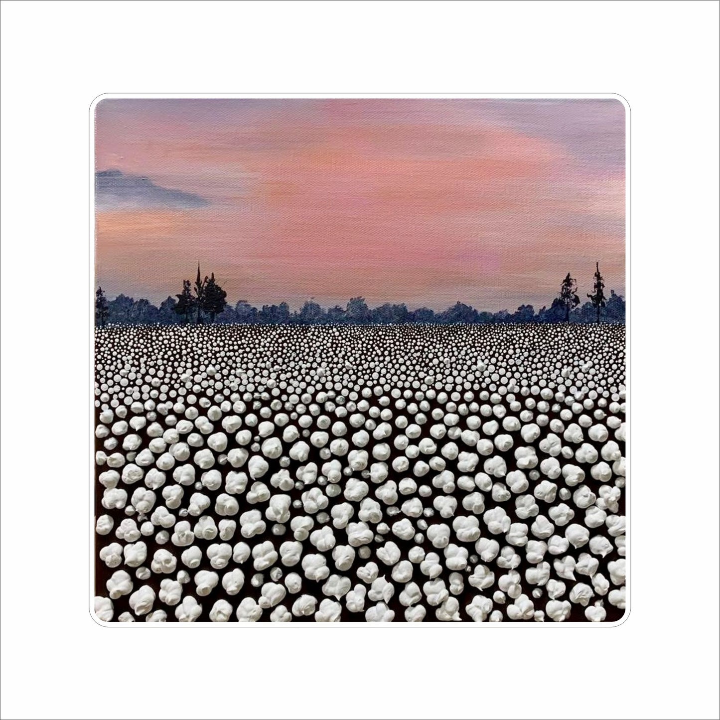 ALR-007 Delta at Dawn Cotton Field Block | 0.75Acrylic Block