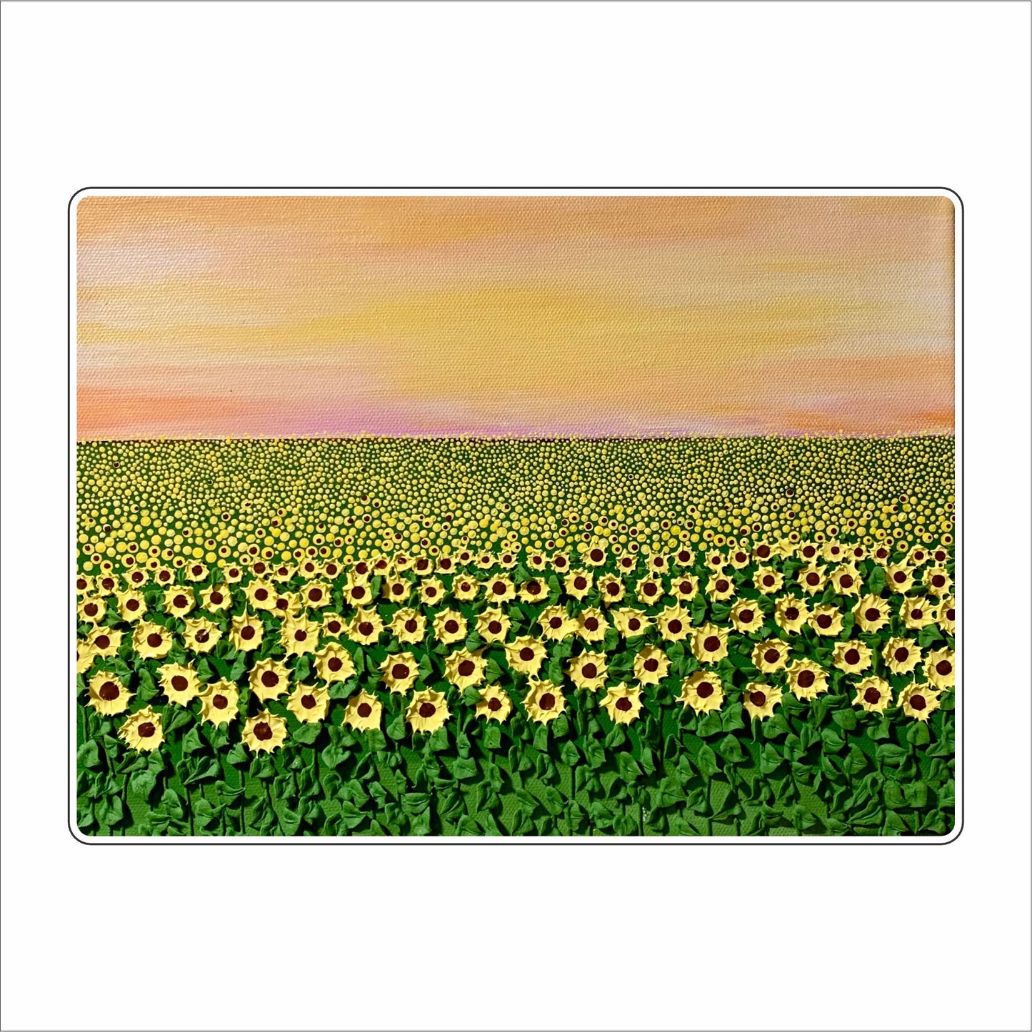 ALR-008 Sally's Sunflower Field Block | 0.75Acrylic Block