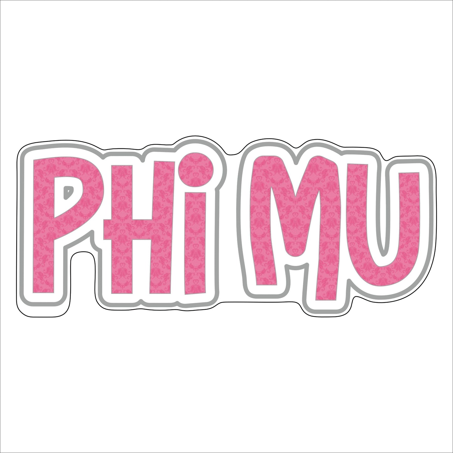 Phi Mu | 0.75in. Acrylic Cutout |