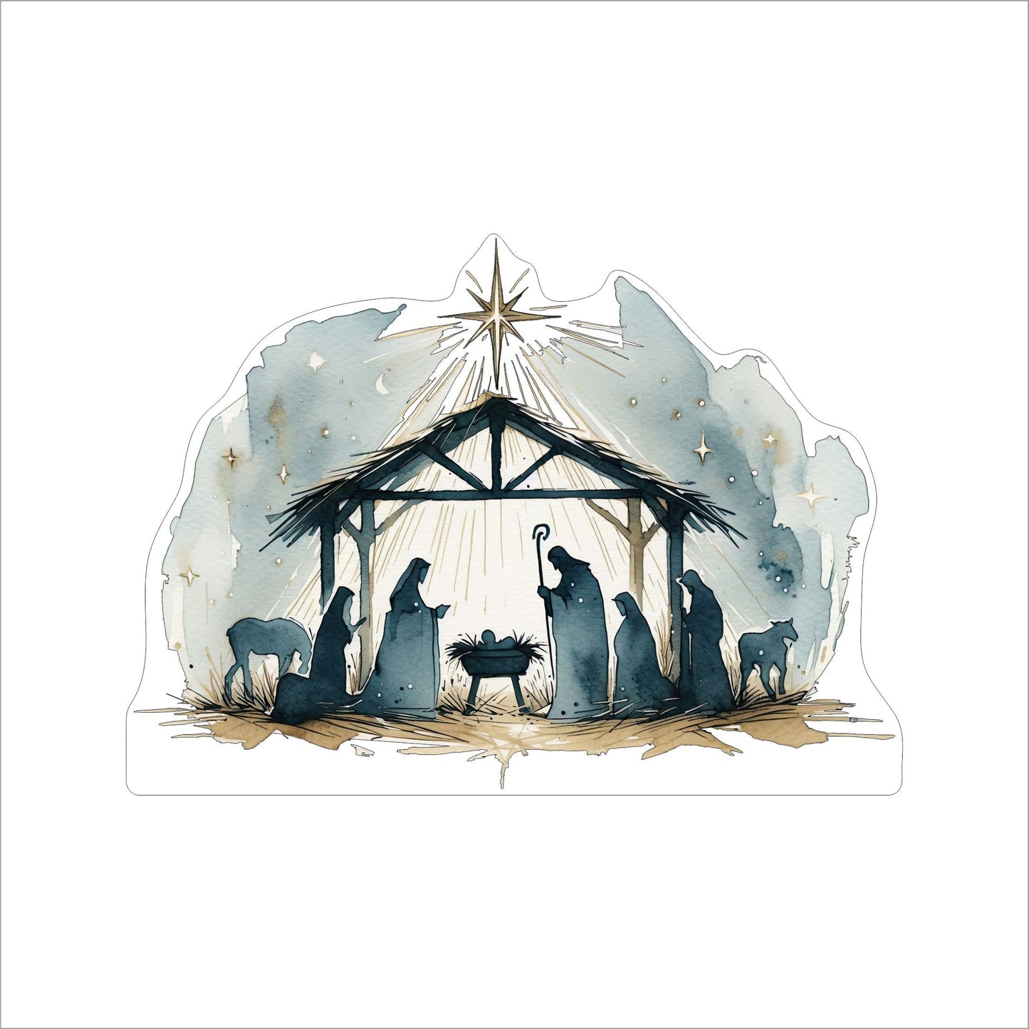 AND-045 Navy Nativity | 0.50Acrylic Mini |