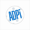 AND-054 ADPi Polka Dot Coaster | 0.25Acrylic Coaster with Clear Bumpers | Case of 4