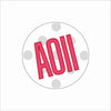 AND-055 AOii Polka Dot Coaster | 0.25Acrylic Coaster with Clear Bumpers | Case of 4